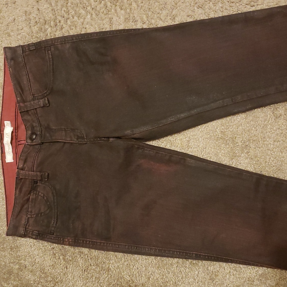 Frankie B Coated Low Rise Skinny Jeans, 26 - Picture 3 of 12